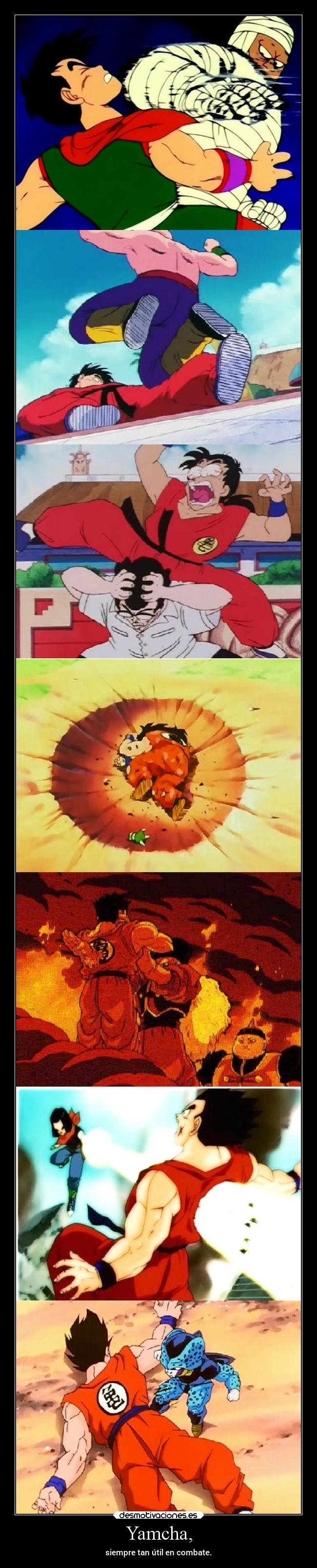 carteles humor dragonball yamcha cuantalaleyendaquealgunavezganaba elpatodelapiovendehierba desmotivaciones