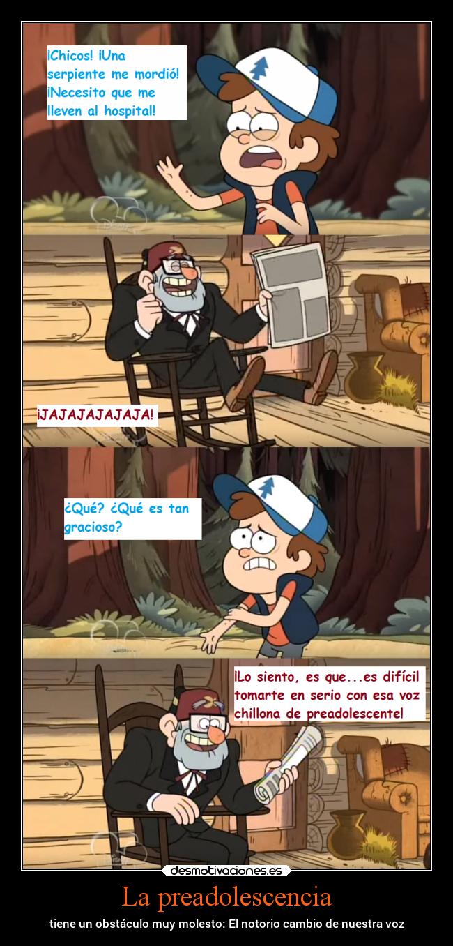 carteles infancia obstaculos debilidad fail ignorancia madurar gravity falls dipper stan ejercitodemar desmotivaciones