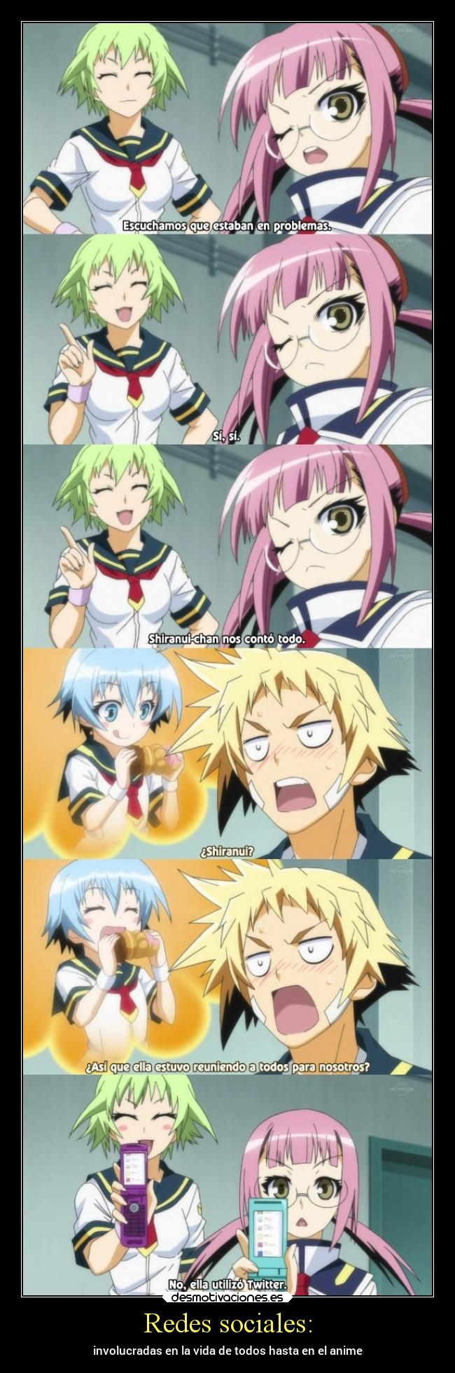 Redes sociales: - involucradas en la vida de todos hasta en el anime