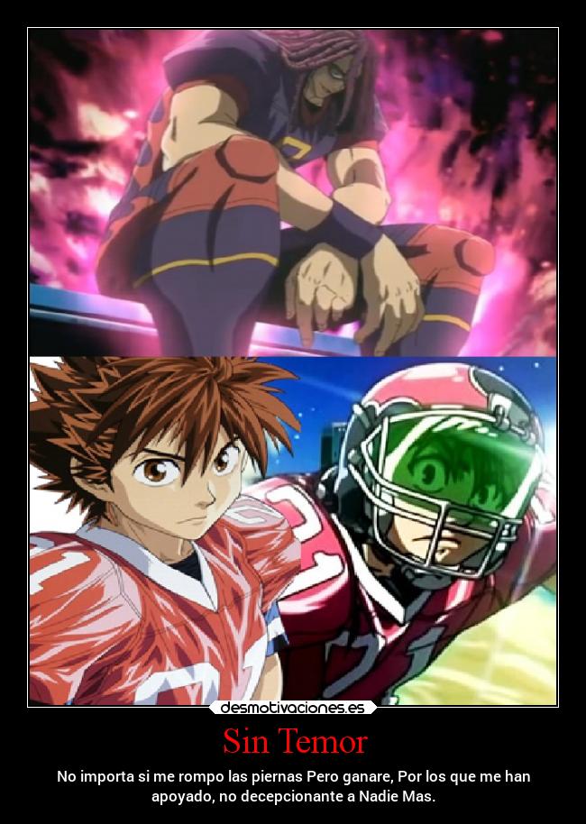 Sin Temor - No importa si me rompo las piernas Pero ganare, Por los que me han
apoyado, no decepcionante a Nadie Mas.
