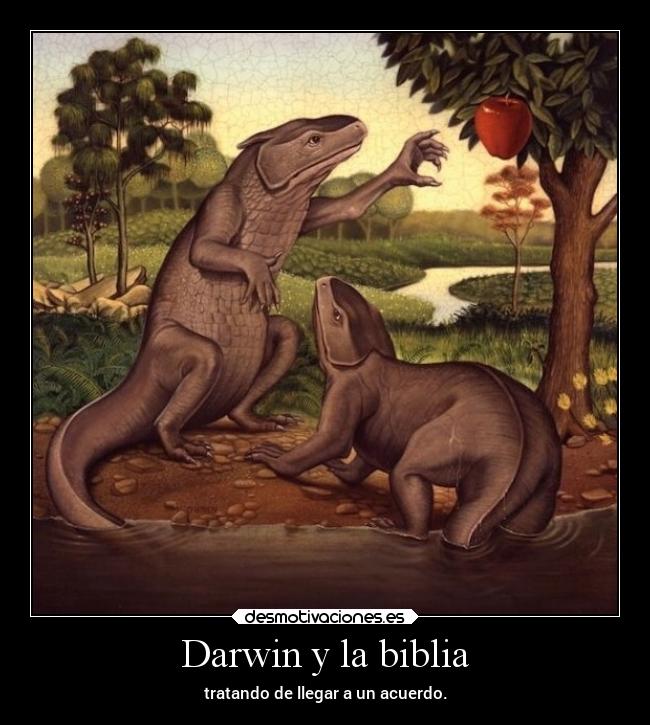 carteles religion darwin biblia evolucion desmotivaciones