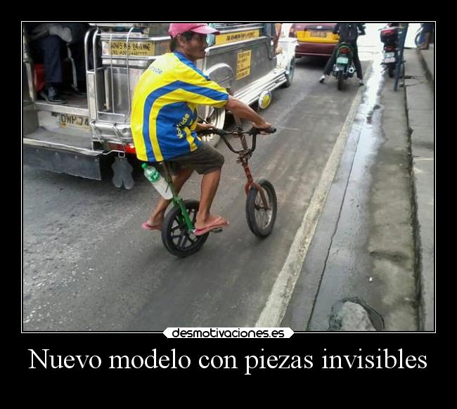 carteles tonto teconologia moderna bicicleta desmotivaciones