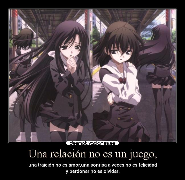 Una relación no es un juego, - 