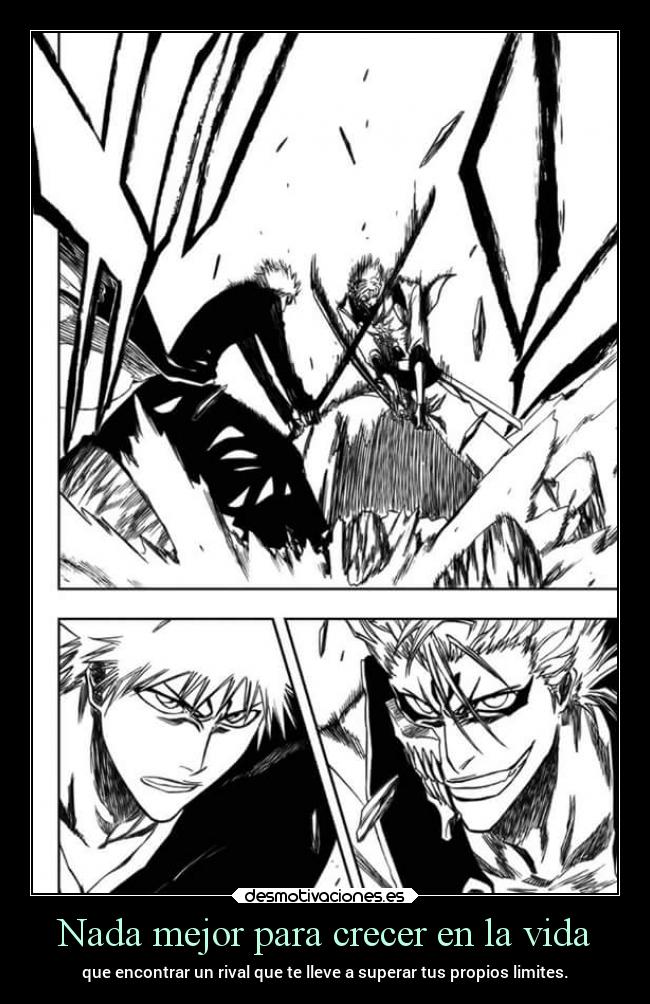 carteles vida caracter vida crecer bleach superar limites rival llevar desmotivaciones