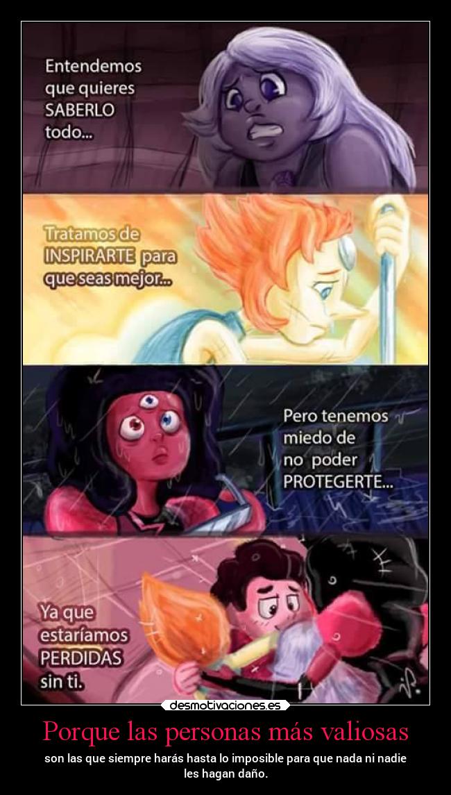 carteles vida felicidad familia amor amistad abrazos steven universe garnet perla amatista ejercitodemar desmotivaciones