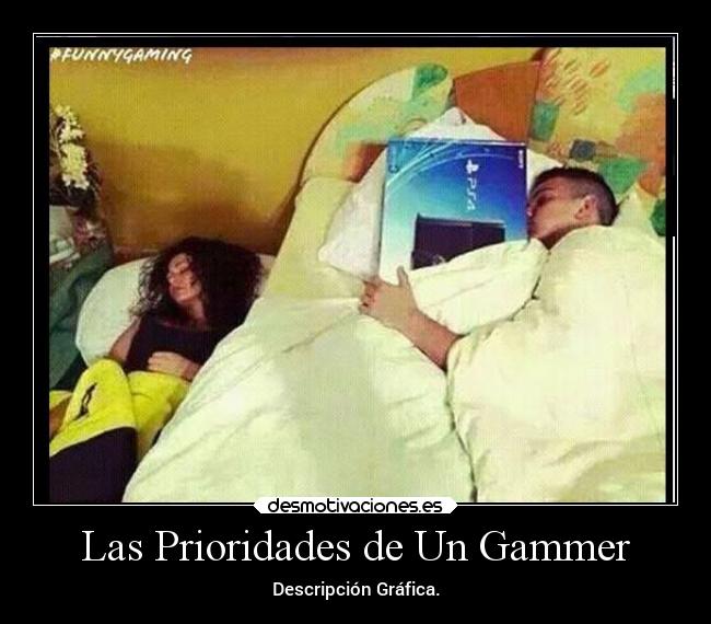 Las Prioridades de Un Gammer - Descripción Gráfica.