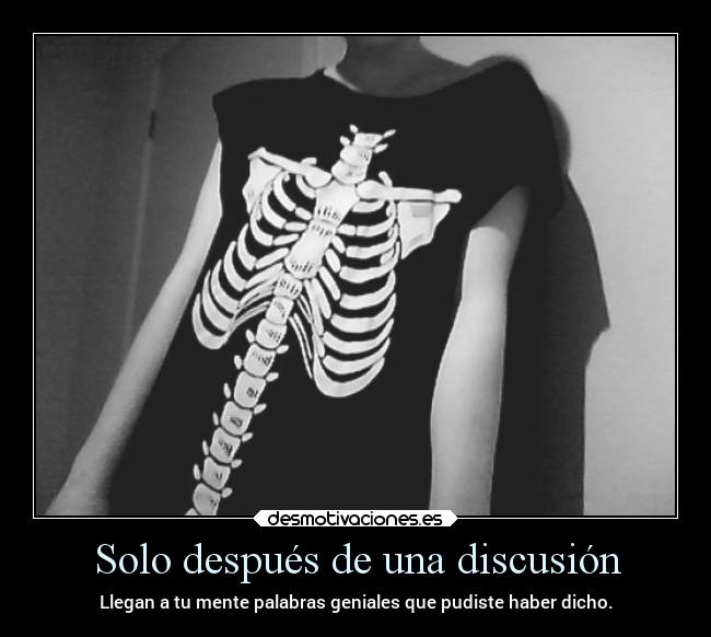 Solo después de una discusión -