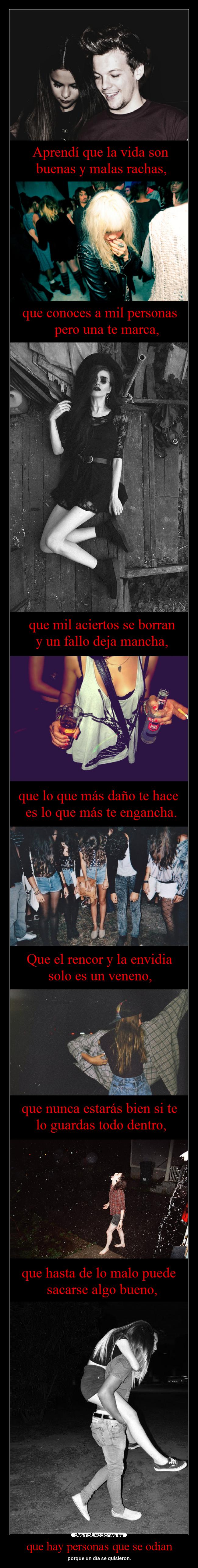 que hay personas que se odian -