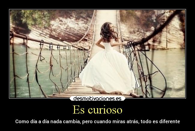 Es curioso - Como día a día nada cambia, pero cuando miras atrás, todo es diferente