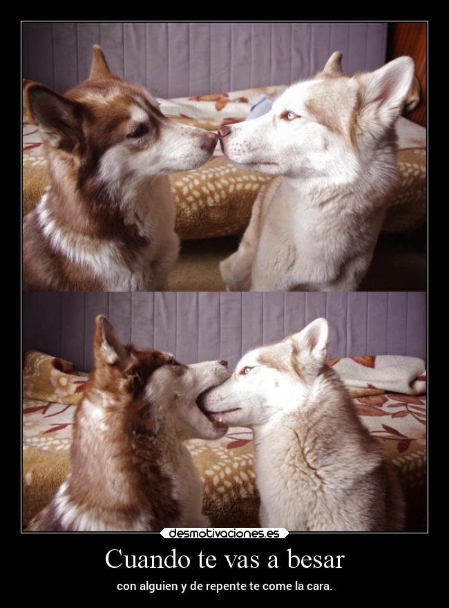 Cuando te vas a besar - 
