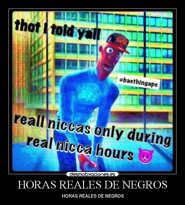 HORAS REALES DE NEGROS - HORAS REALES DE NEGROS
