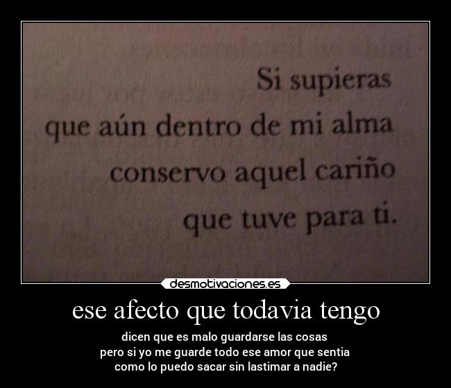 ese afecto que todavia tengo -