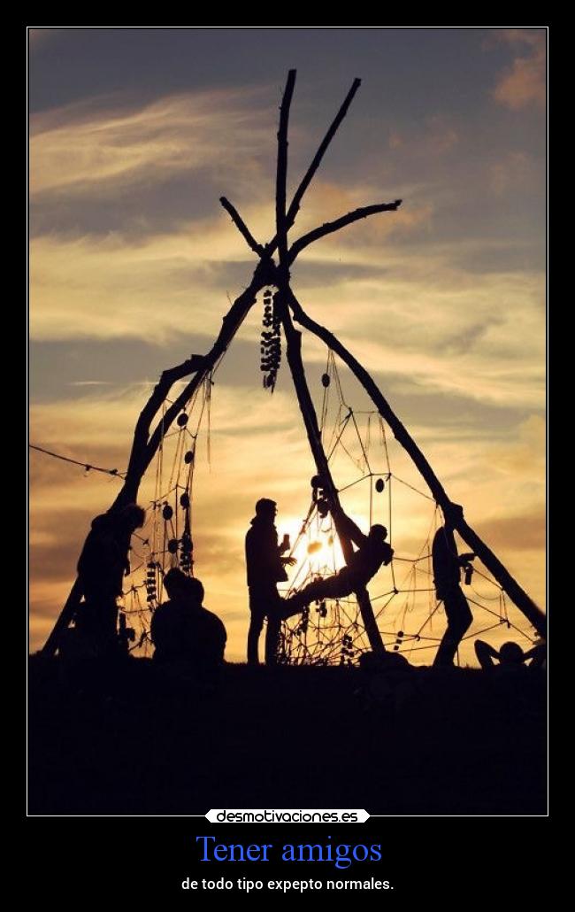 Tener amigos - de todo tipo expepto normales.