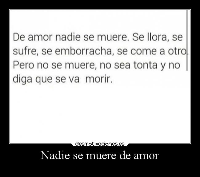 Nadie se muere de amor - 