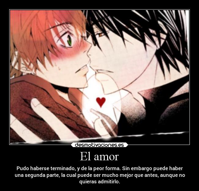 carteles amor anime yaoi desmotivaciones