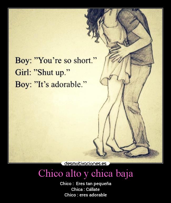 Chico alto y chica baja -