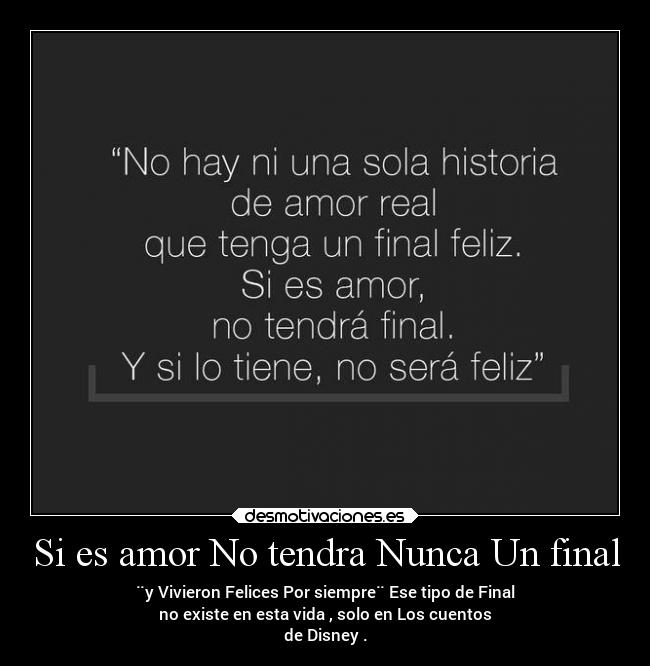 Si es amor No tendra Nunca Un final -