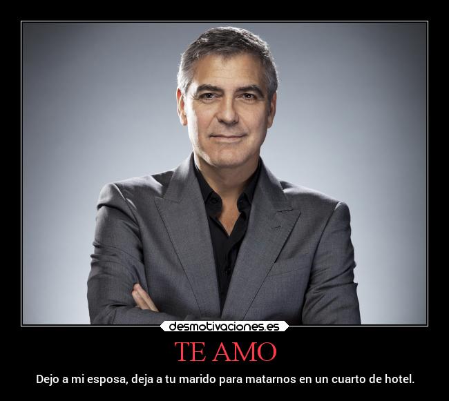 TE AMO - Dejo a mi esposa, deja a tu marido para matarnos en un cuarto de hotel.