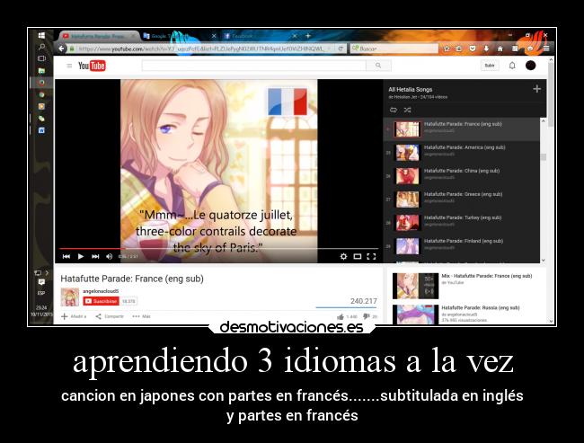 aprendiendo 3 idiomas a la vez - 