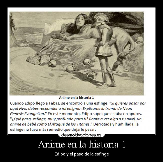 Anime en la historia 1 - Edipo y el paso de la esfinge
