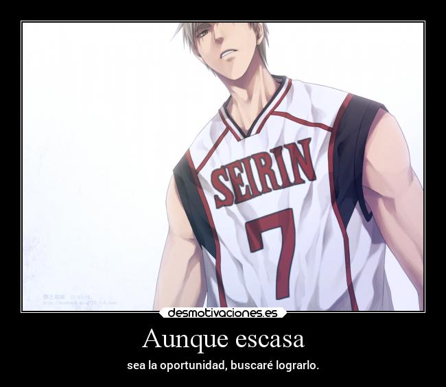 Aunque escasa - sea la oportunidad, buscaré lograrlo.