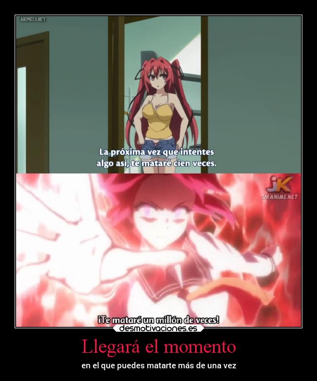 carteles anime shinmaimaounotestament mio naruse basara toujou yuuki kurumi nonaka zest maria burts desmotivaciones