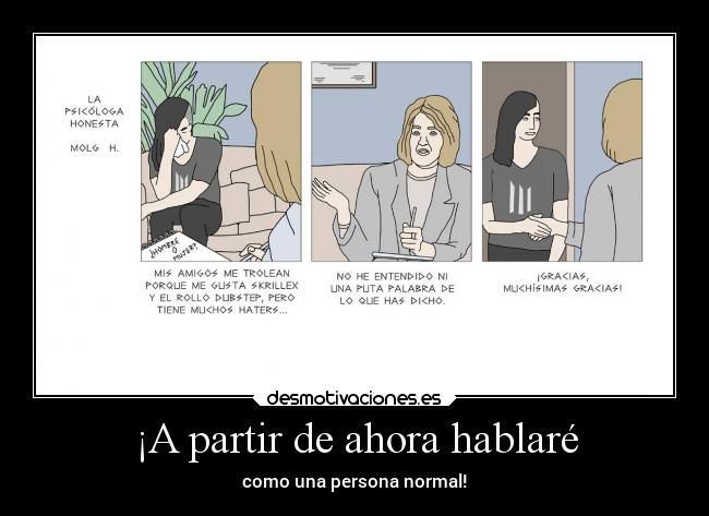 ¡A partir de ahora hablaré -