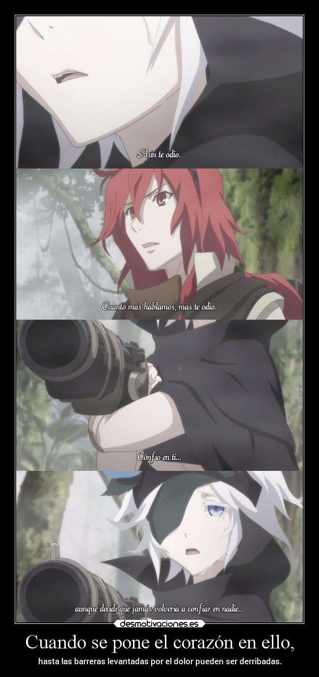 carteles corazon corazon amor miedo dolor anime raptorhunters harukaze manga rokkanoyuusha rokka yuusha amar bondad desmotivaciones