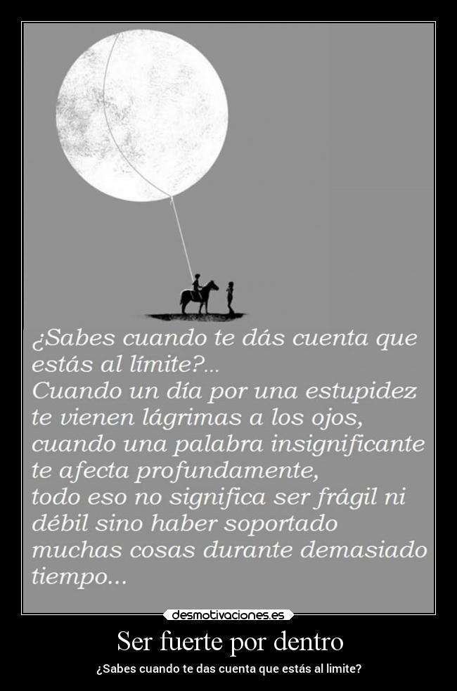 Ser fuerte por dentro -
