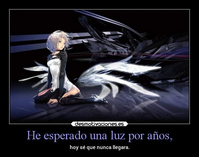 He esperado una luz por años, - 
