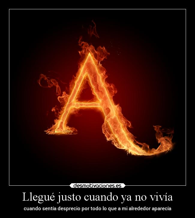 Llegué justo cuando ya no vivía - 