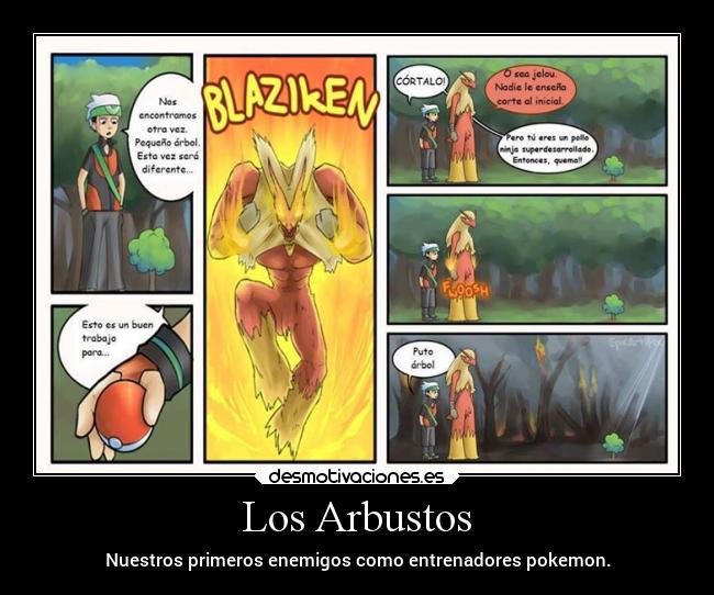 Los Arbustos - Nuestros primeros enemigos como entrenadores pokemon.