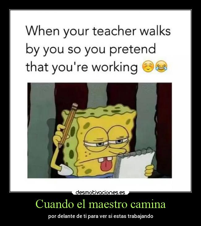 Cuando el maestro camina -
