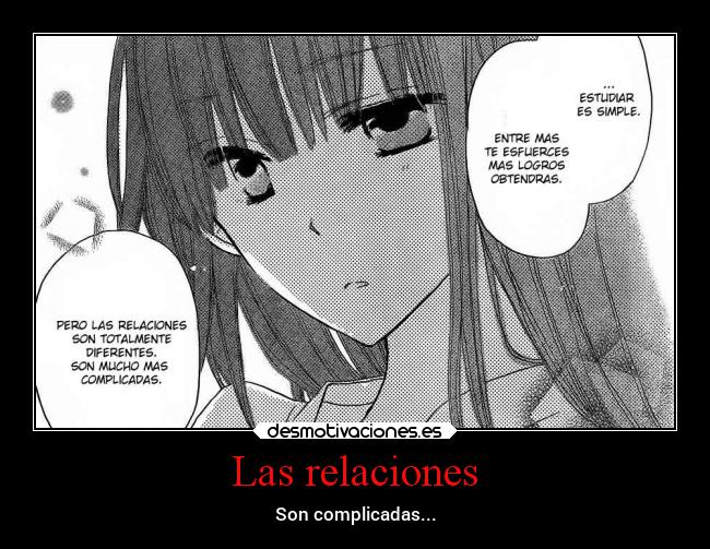 Las relaciones - Son complicadas...