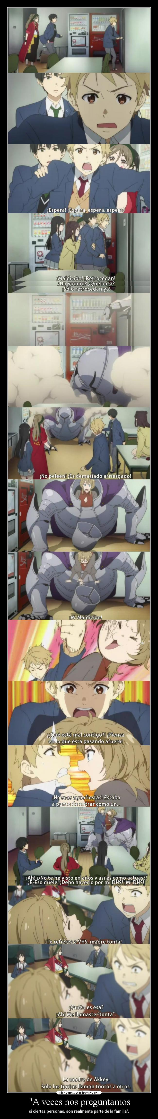 carteles familia anime preguntar persona ser actuar raro raptorhunters unico desmotivaciones