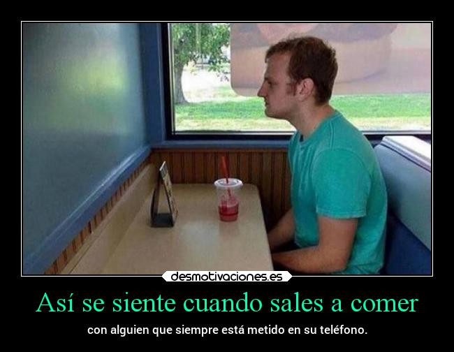 Así se siente cuando sales a comer -