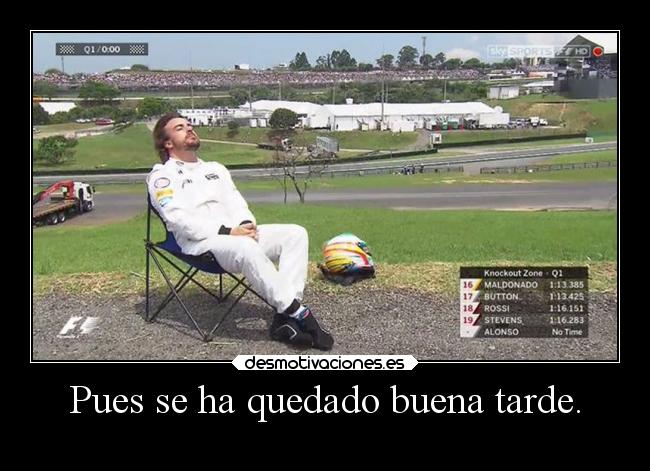 carteles humor fernandoalonso magic tomandoelsol clasificacion gpbrasil formula1 elpatodelapiovendehierba desmotivaciones