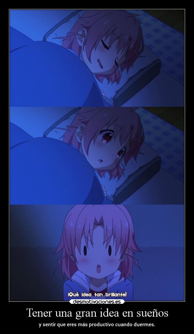 Tener una gran idea en sueños -