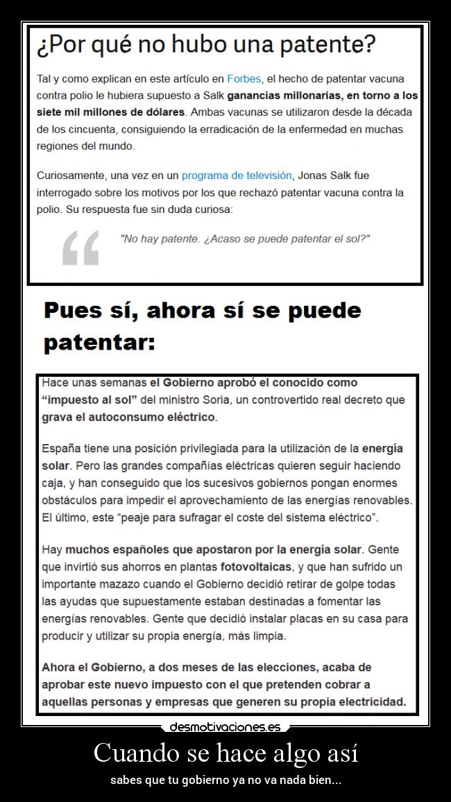 Cuando se hace algo así - sabes que tu gobierno ya no va nada bien...