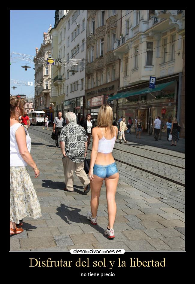 Disfrutar del sol y la libertad -