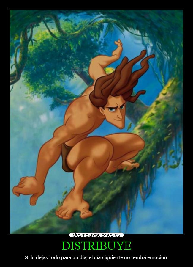 DISTRIBUYE - Si lo dejas todo para un día, el día siguiente no tendrá emocion.
