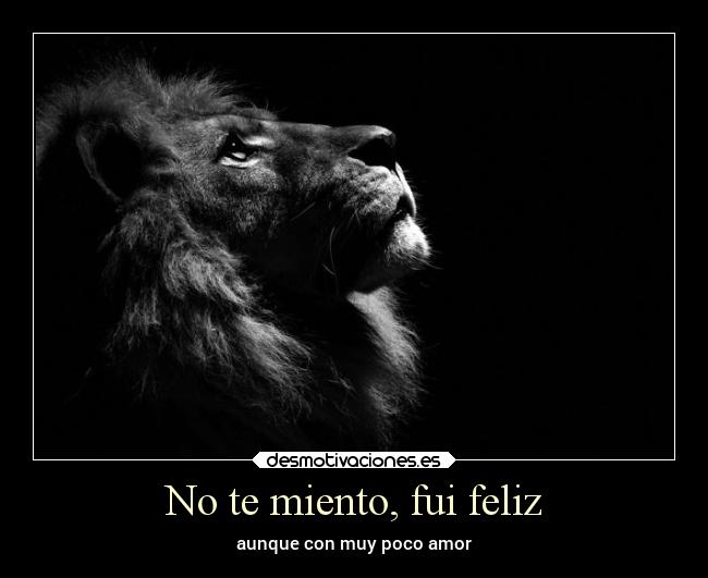 No te miento, fui feliz -