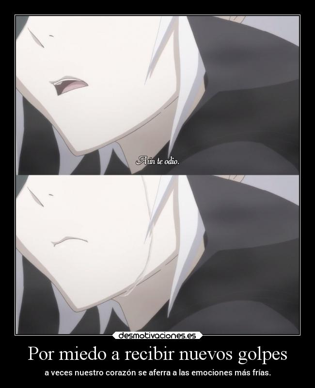 carteles miedo corazon odio dolor miedo amor anime raptorhunters harukaze erosekai manga rokkanoyuusha rokka yuusha desmotivaciones