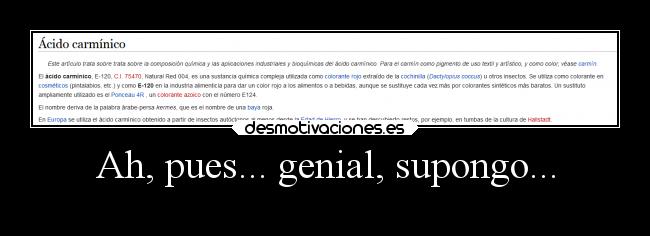 Ah, pues... genial, supongo... - 