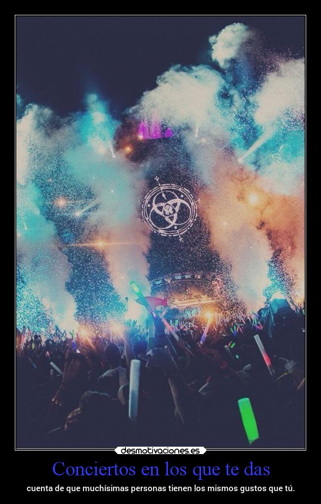 Conciertos en los que te das - cuenta de que muchísimas personas tienen los mismos gustos que tú.