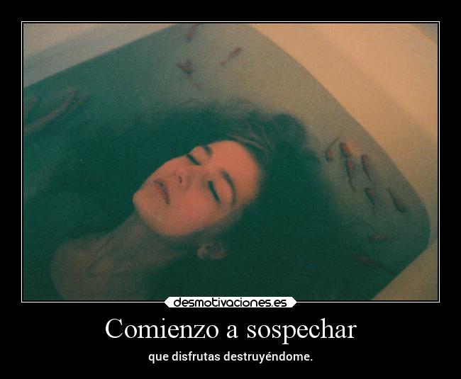 Comienzo a sospechar -