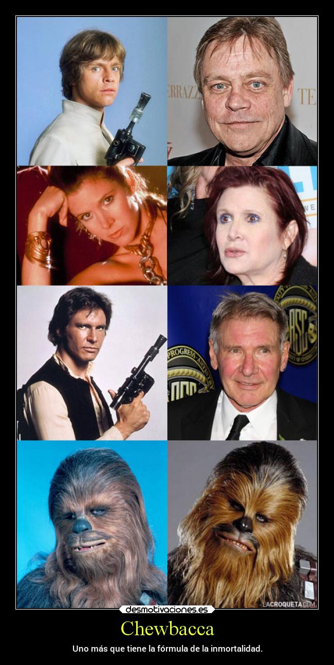 Chewbacca - Uno más que tiene la fórmula de la inmortalidad.
