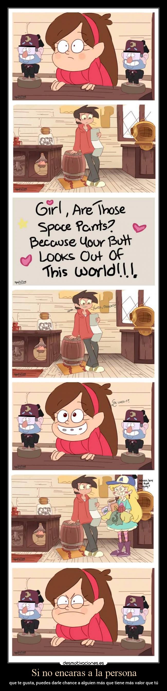 carteles sentimientos debilidad corazon celos amor mabel marco star fuerzas mal gravity falls ejercitodemar desmotivaciones