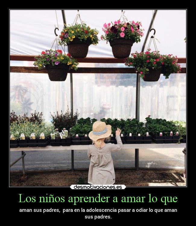 Los niños aprender a amar lo que -