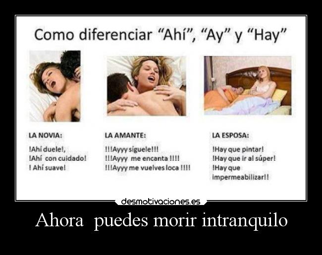 Ahora puedes morir intranquilo -